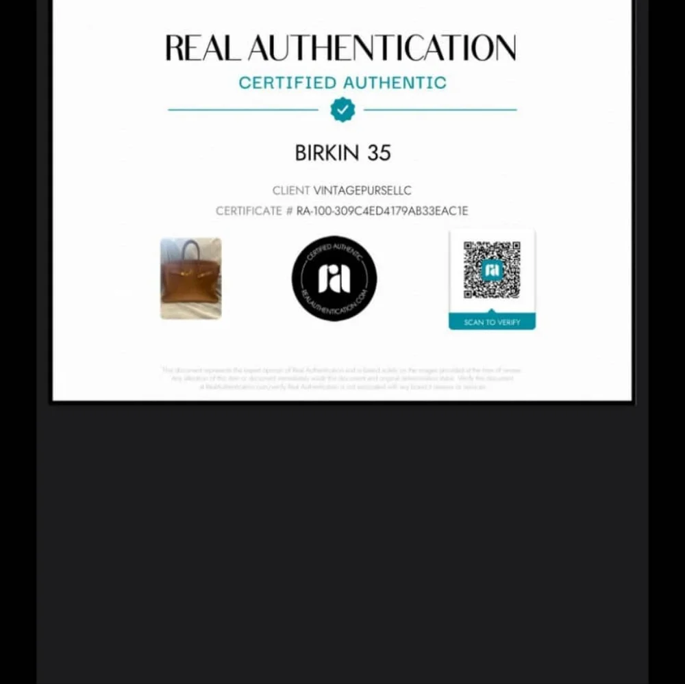 Hermes Birkin 35 Brown ,Leather Tote with Gold Hardware - Picture 10 of 10